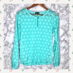 The Limited Y2K Seafoam Green Honeycomb Print Textured Top Women’s Small